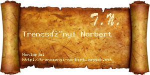 Trencsényi Norbert névjegykártya